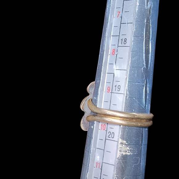 Signed Native American Pilot Mountain Turquoise And Sterling Silver Ring - Picture 6 of 12